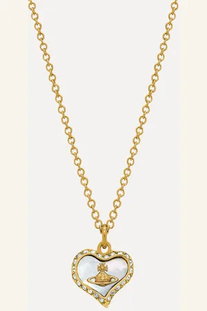 Vivienne Westwood Petra Pendant Necklace Mother Of Pearl / Cubic Zirconia Women