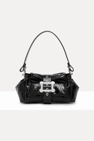 Vivienne Westwood Hazel Frame Shoulder Bag Metallic Crinkle