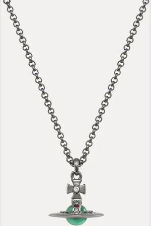 Vivienne Westwood New Petite Orb Pendant Necklace Cubic Zirconia / Enamel Women
