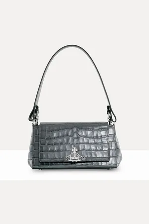 Vivienne Westwood Hazel Medium Handbag Bi Col Croc-embossed
