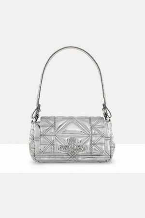 Vivienne Westwood Hazel Medium Handbag Quilted Metallic Pu