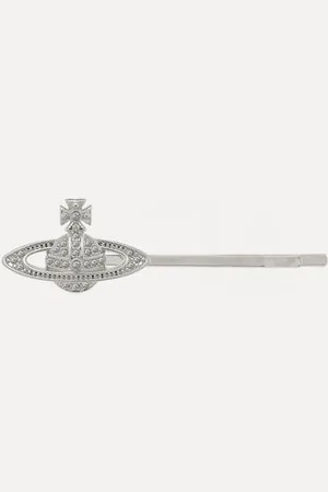 Vivienne Westwood Mini Bas Relief Bobby Pin Cubic Zirconia Women
