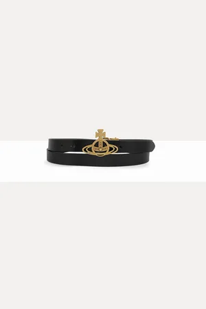Vivienne Westwood Small Line Orb Buckle Belt Vacchetta Leather One Size Women
