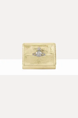 Vivienne Westwood Small Flap Purse Metallic Crinkle One Size Women