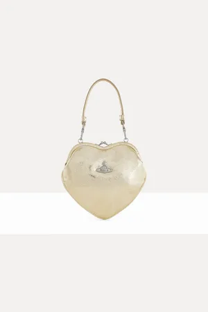 Vivienne Westwood Belle Heart Frame Purse Metallic Crinkle