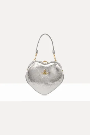 Vivienne Westwood Belle Heart Frame Purse Metallic Crinkle