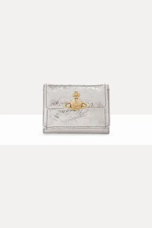 Vivienne Westwood Small Flap Purse Metallic Crinkle One Size Women