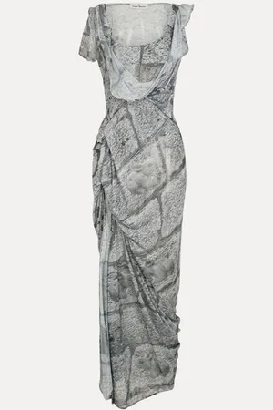 Vivienne Westwood Ss Long Graffiti Dress Polyester / Elastane 40 Women