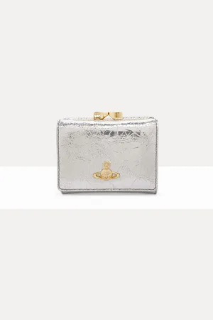 Vivienne Westwood Small Frame Wallet Metallic Crinkle One Size Women