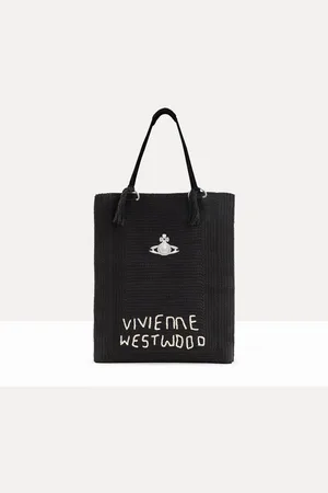 Vivienne Westwood Mabel Large Crochet Tote Bag Cotton Yarn