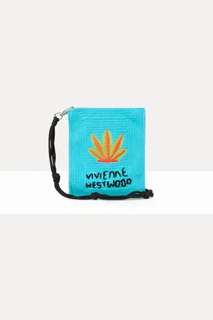 Vivienne Westwood Mabel Small Crochet Tote Bag Embroid Cotton Yarn