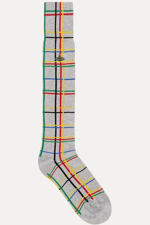 Vivienne Westwood Abstract Check High Sock Abstract Check 4-5 Unisex