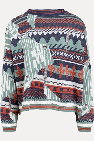 Vivienne Westwood Broken Fair Isle Jumper Linen Wool Blend M/l Unisex