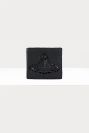 Vivienne Westwood Man. Billfold Wallet Smooth Leather Injected Orb One Size Men