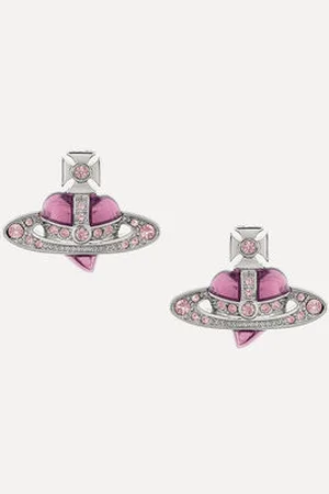 Vivienne Westwood New Diamante Heart Earrings Women