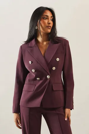 wallis Womens Petite Double Breasted Button Detail Blazer