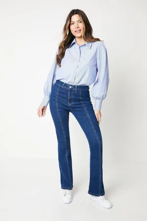 wallis Womens Seam Detail Flare Jean
