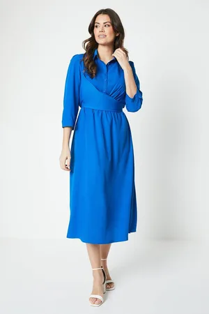 wallis Womens Wrap Waist Shirt Dress