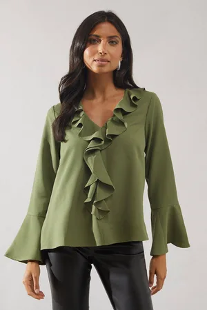 wallis Womens Ruffle Detail Blouse