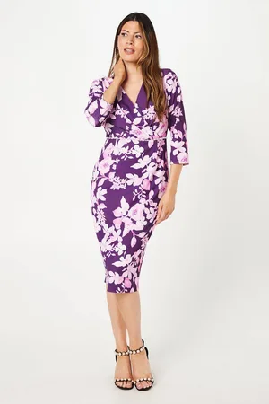wallis Womens Occasion Tailored Floral Pearl Midi Dress