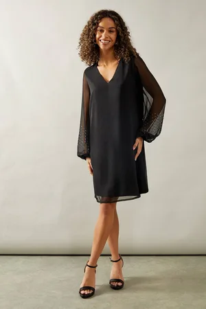 wallis Womens Occasion Hotfix Sleeve Shift Dress