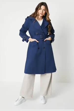 wallis Womens Premium Longline Belted Trench Coat