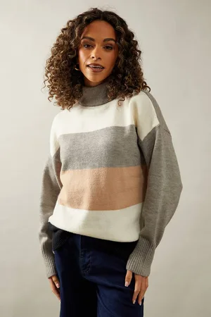 wallis Womens Colourblock Tunic Jumper