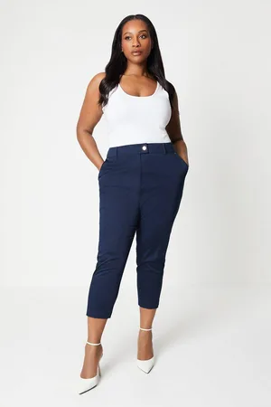 wallis Womens Curve Stretch Crop Trousers