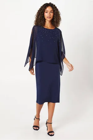 wallis Womens Occasion Hotfix Overlay Formal Midi Dress