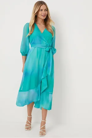 wallis Womens Petite Ombre Wrap Dress