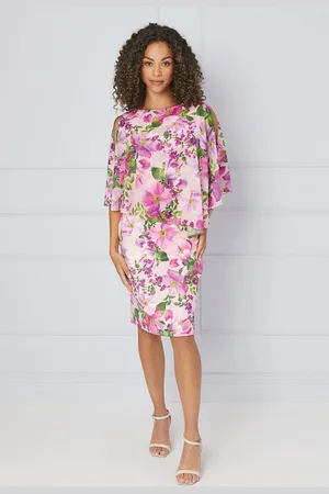 wallis Womens Floral Overlay Pencil Dress
