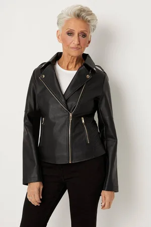 wallis Womens Petite Faux Leather Biker Jacket