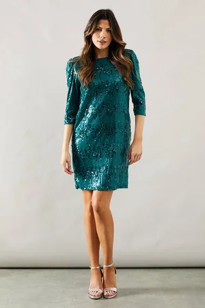 wallis Womens Occasion Mixed Sequin Shift Dress