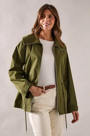wallis Womens Premium Drawstring Trench Coat