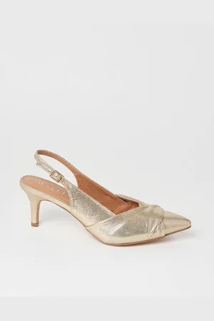 wallis Womens Wide Fit Delish Twist Front Slingback Pointed Court Shoes