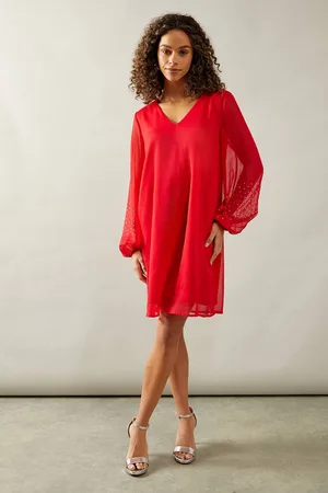 wallis Womens Occasion Hotfix Sleeve Shift Dress
