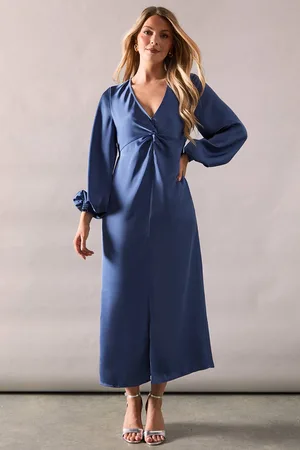 wallis Womens Occasion Satin Twist Midaxi Dress