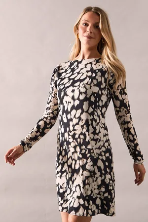 wallis Womens Tall Scratch Print Jersey Shift Dress