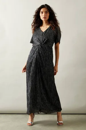 wallis Womens Occasion Plisse Twist Midaxi Dress