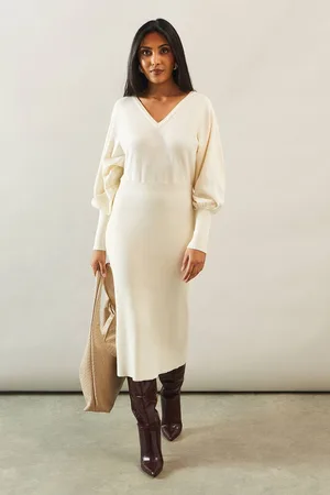 wallis Womens Petite Batwing Midi Jumper Dress