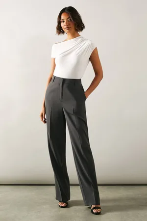 wallis Womens Tall High Waist Straight Leg Trouser