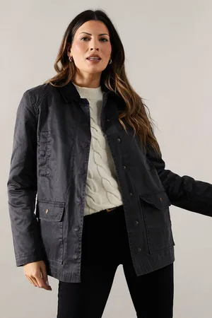 wallis Womens Contrast Detail Wax Jacket