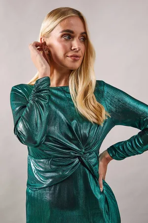 wallis Womens Petite Occasion Metallic Jersey Pencil Dress