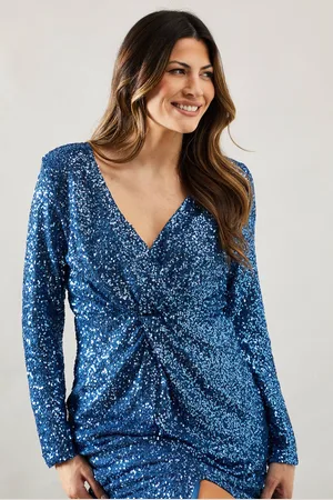 wallis Womens Occasion Sequin Twist Pencil Dress