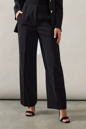 wallis Womens Petite High Waist Straight Leg Trouser