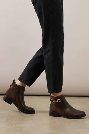 wallis Womens Mariannes Snaffle Detail Flat Ankle Boots