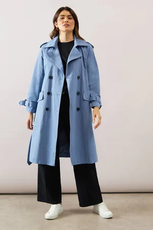 wallis Womens Premium Longline Belted Trench Coat