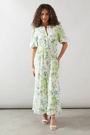 wallis Womens Fruit Print Button Through Maxi Dress