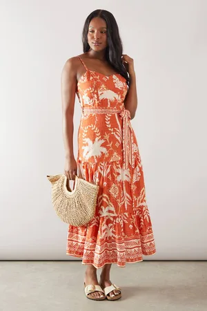 wallis Womens Printed Strappy Maxi Dress