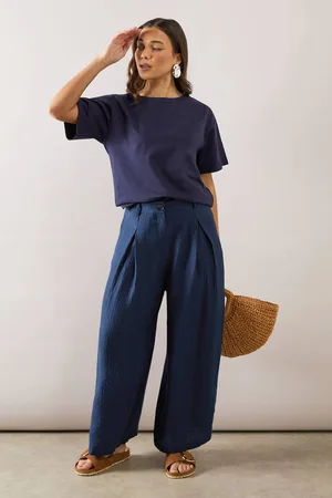 wallis Womens Petite Wide Leg Trouser